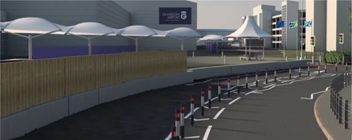 Simulation of how the road upgrade will look like