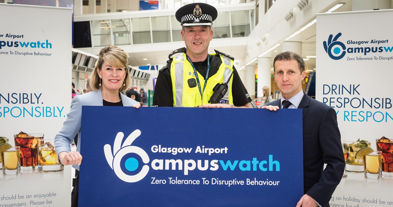 Justice Secretary helps launch Glasgow Airport's 2017 Campus Watch initiative
