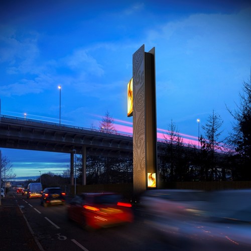 M8 Tower mock up beside Glasgow Airport