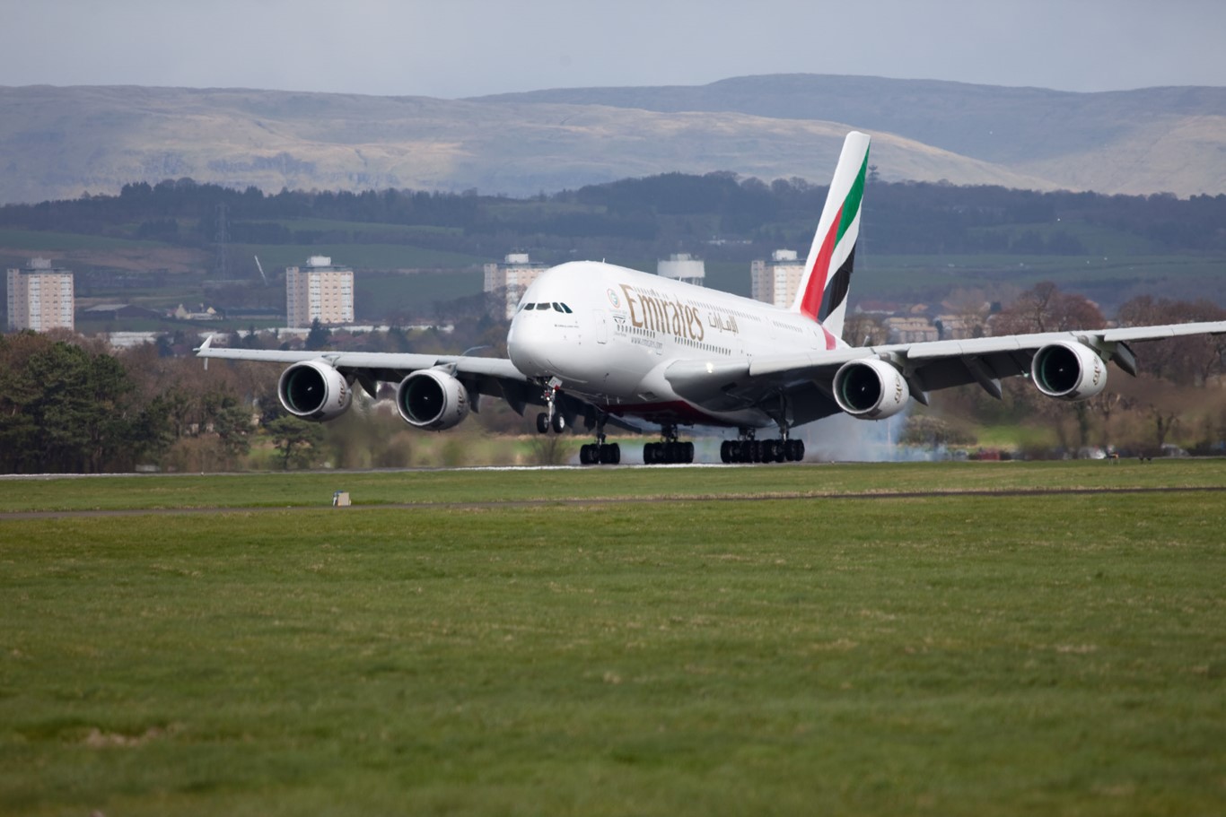 Emirates A380 aircraft arrival at Glasgow Airport: important information for members of the public