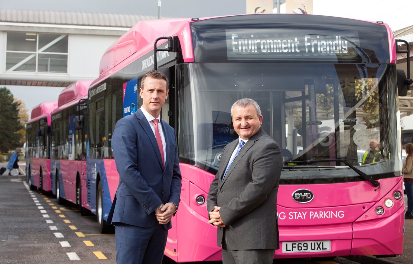 Glasgow becomes first UK Airport to introduce electric bus fleet to its operation