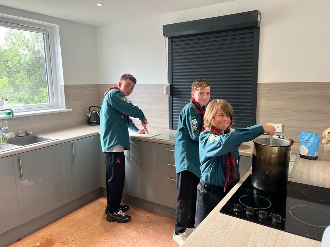 Kitchen transformation for Scout group thanks to airport's FlightPath Fund